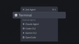 Zed brings Terminal Threads for running terminal workflows alongside agents & ACP threads image