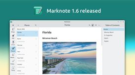 Marknote 1.6 adds initial sub-folder support, background blur effect, and emoji completion image