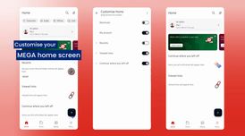 MEGA app users can now personalise their dashboard layout image