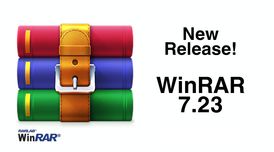 WinRAR 7.23 fixes security vulnerabilities, updates 7z library & enhances version display image