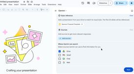 Gemini enables native, editable AI-powered presentations in Google Slides image