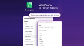 Proton Sheets update: custom formats, drift detection, and bug fixes unveiled image
