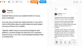 Typefully now supports scheduling Substack notes with social posts for free image