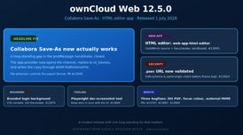 ownCloud Web 12.5.0 adds Collabora Save-As and new HTML editor image
