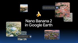 Google Earth integrates Nano Banana for historical and future location visualizations image