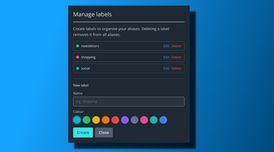 Addy.io introduces alias labels and filter feature for easier organization image