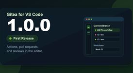 Gitea for VS Code 1.0.0 brings Actions and PR reviews image