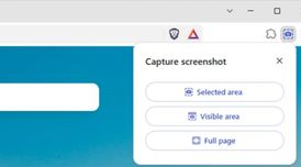 Brave screenshot tool adds selected, full and visible captures image