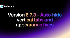 Waterfox 6.7.3 lets vertical tabs auto-hide at the edge image