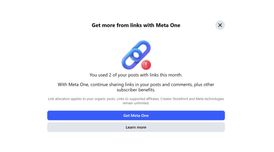 You must now pay a subscription to post more than two links a month on your Facebook page image