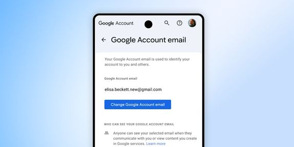 Google is now letting users in the U.S. change their Gmail address without losing any data image