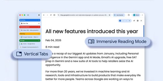 Chrome finally brings vertical tabs and an immersive reading mode for better productivity image