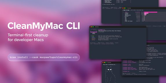 MacPaw launches CleanMyMac CLI to clean developers caches, leftovers, and other junk files image