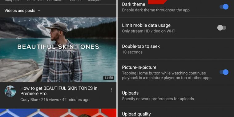YouTube for Android is now receiving dark mode option
