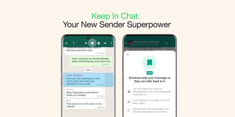 WhatsApp introduces 'Keep in Chat': a new feature that allows users to save important messages for future reference