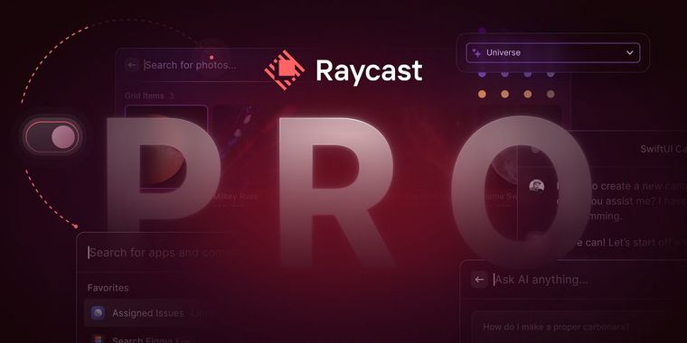  Raycast launches "Pro" package with ChatGPT for $8 per month
