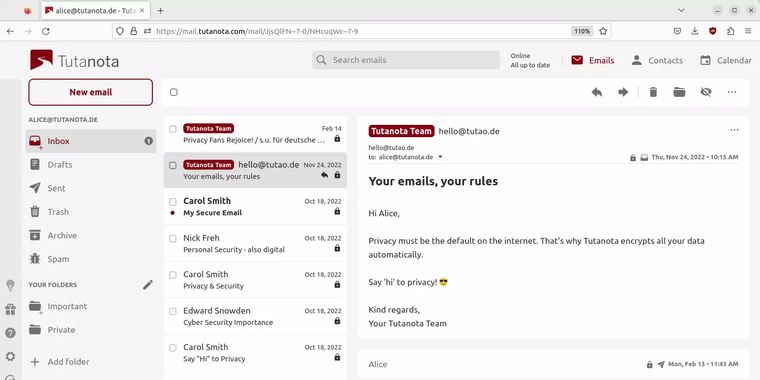 Tutanota unveils a new toolbar to make email and contact management easier