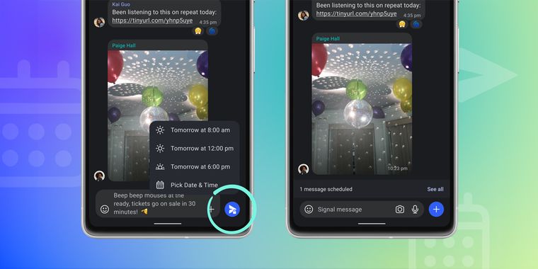 Signal introduces new message scheduling feature