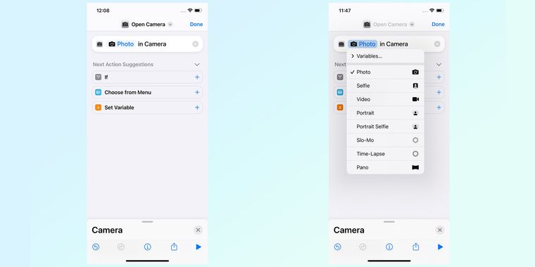 iOS 17 Beta updates Apple's Shortcuts app with new Camera actions
