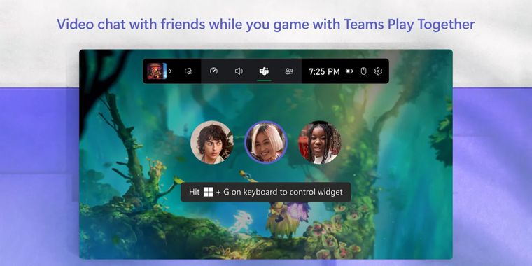 Microsoft Teams new Game Bar widget 'Play Together', enables game streaming while video calling