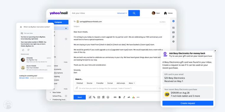 Yahoo Mail launched AI-Powered features for enhanced user experience and savings