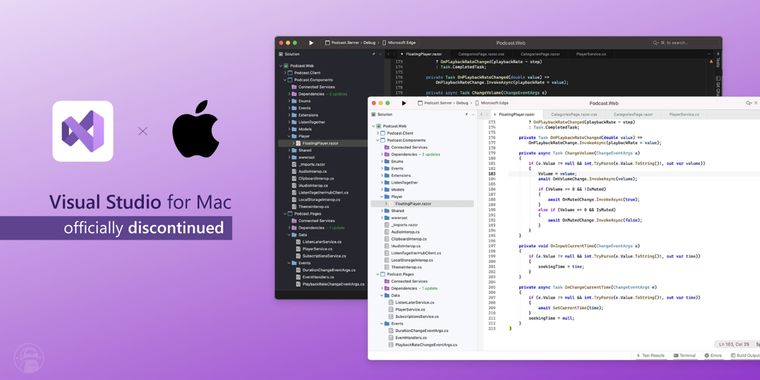 Microsoft announces the retirement of the Visual Studio for Mac version