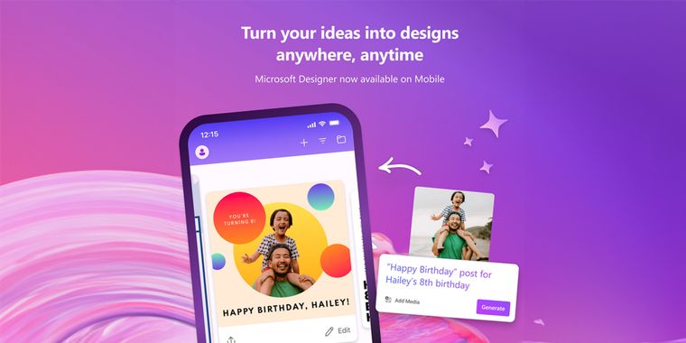 Microsoft extends availability of AI-Powered Design Tool to Android and iOS platforms