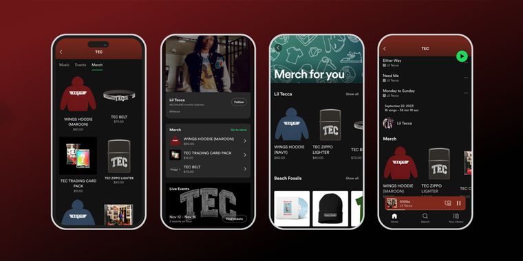Spotify launches in-app Merch Hub for personalized artist merchandise recommendations