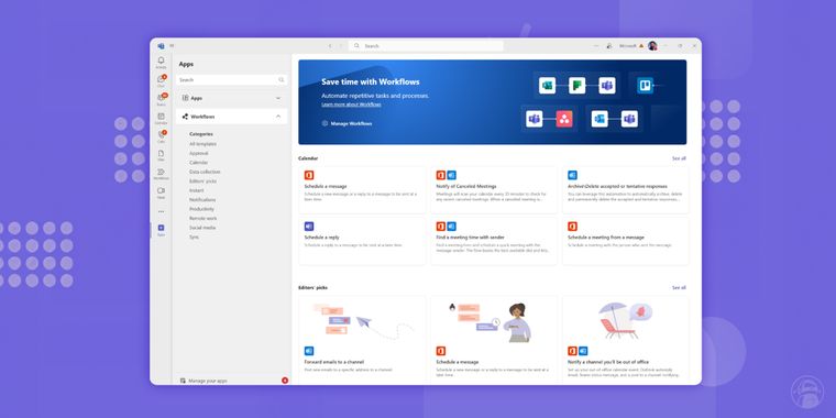 Microsoft Teams introduces 'Workflows' app with AI features and Power Automate integration