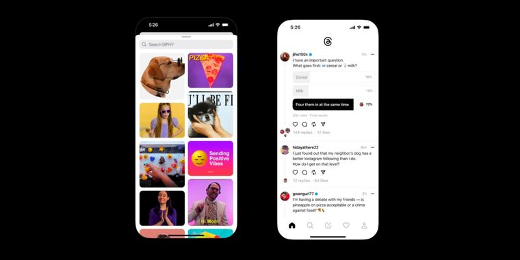 Meta's Threads app introduces GIF posting and poll features