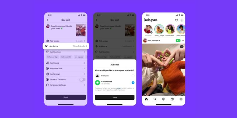 Instagram expands close friends feature to include main feed Posts and Reels