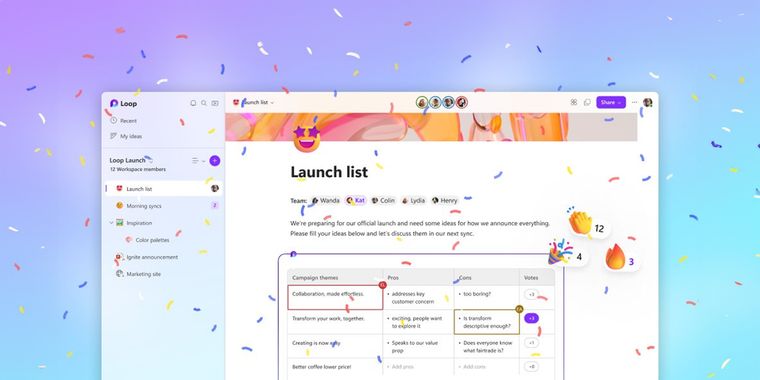 Microsoft Loop is now available for business customers, along with many new features!