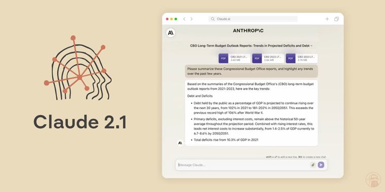 Claude 2.1 released with a 200K token context window and lower model hallucination rates