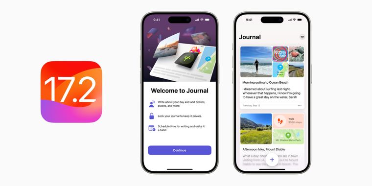 Apple launched iOS 17.2, introducing the new Journal app, Spatial Video Capture, and more!