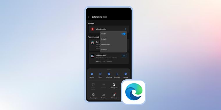 Microsoft Edge to launch extension support on Android soon