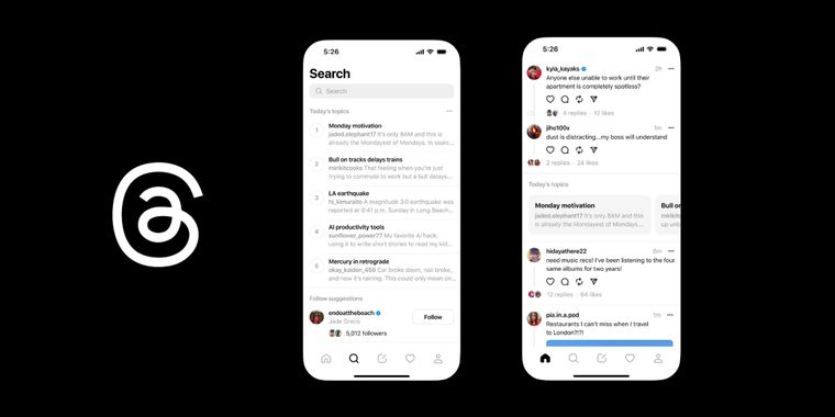 Threads launches 'Trending' feature in the US, showcasing today's popular topics