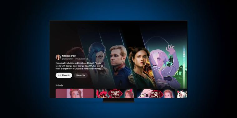 YouTube redesigns channel pages for improved viewer experience on connected TVs