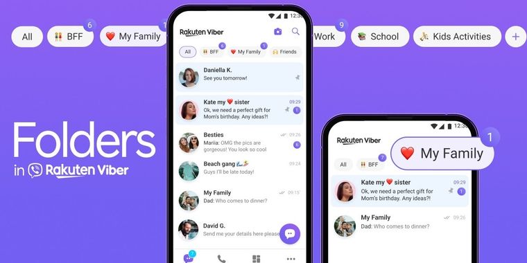 Messaging app Viber introduces chat folders for enhanced conversation management