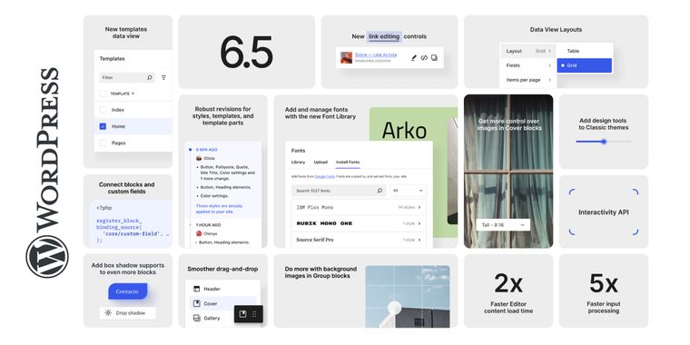 WordPress 6.5 brings a new Font Library, detailed style revisions, and new developer tools