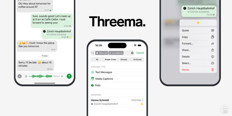 Threema iOS update brings new voice messages interface and improved search