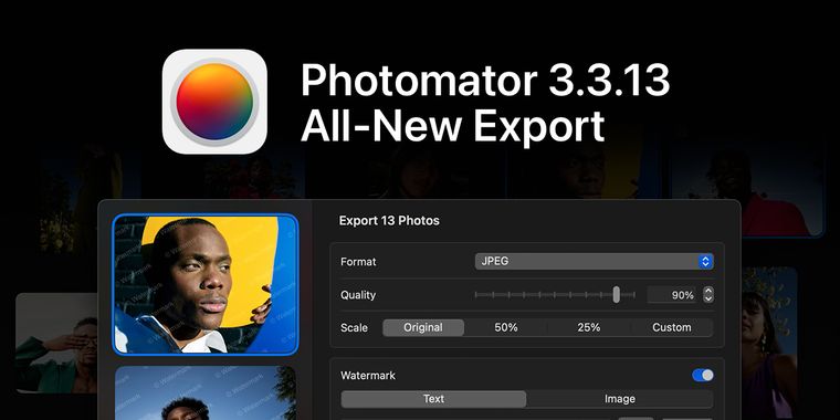 Photomator brings enhanced export preview, watermarking tool, and Quick Look integration
