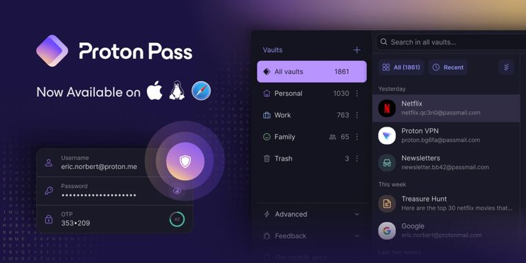 Proton expands password manager Proton Pass to macOS, Linux, and Safari