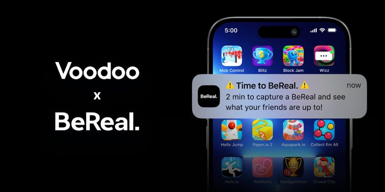 The popular teen social network BeReal is being acquired by mobile game publisher Voodoo