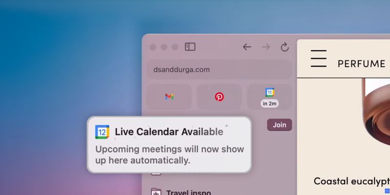 Arc browser update 1.47.1 introduces live calendar, enhanced command bar, and PiP mode