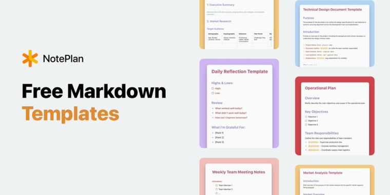 NotePlan introduces a new free templates gallery for enhanced life and work planning