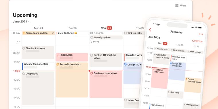 Todoist introduces Week Layout and Calendar Integration