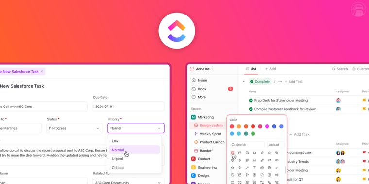 ClickUp 3.24 releases with Salesforce integration, custom icons, easier grouping, and more