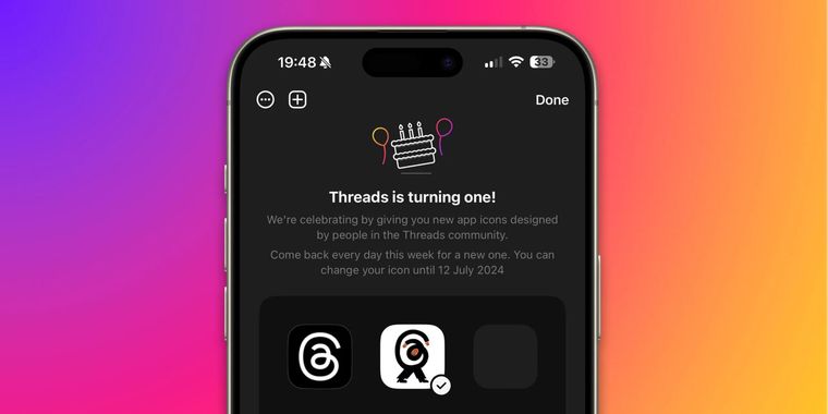 Meta's Threads celebrates first anniversary with custom icons