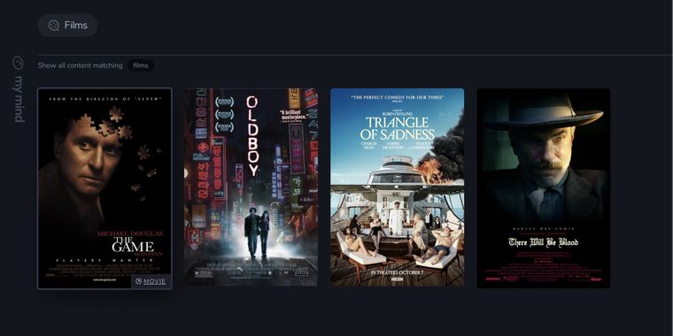 mymind introduces new 'films' search alias and movie poster feature
