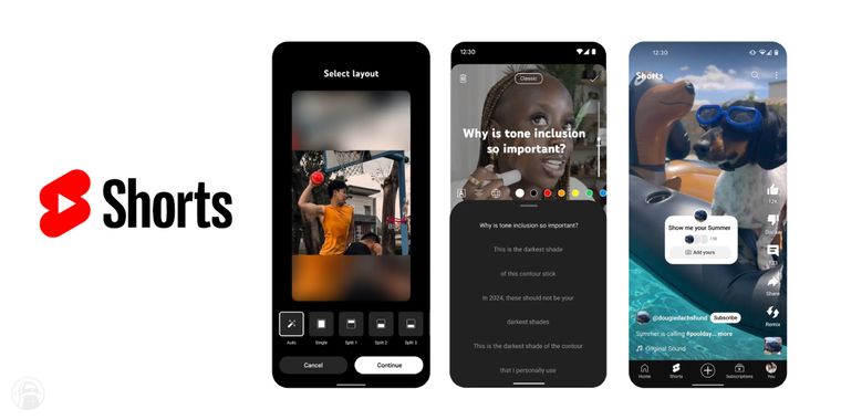 YouTube Shorts adds artificial voiceovers, auto-captions, & a new auto layout tool